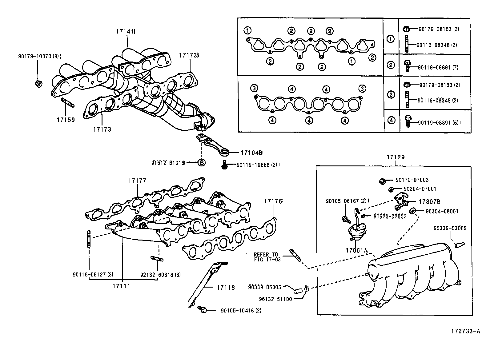 17140-46151 MANIFOLD, EXHAUST product image