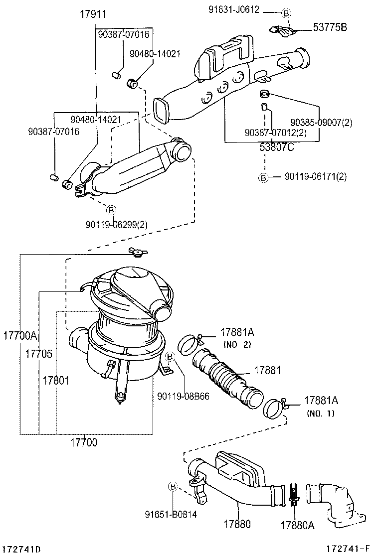 17705-54451 CAP SUB-ASSY, AIR CLEANER product image