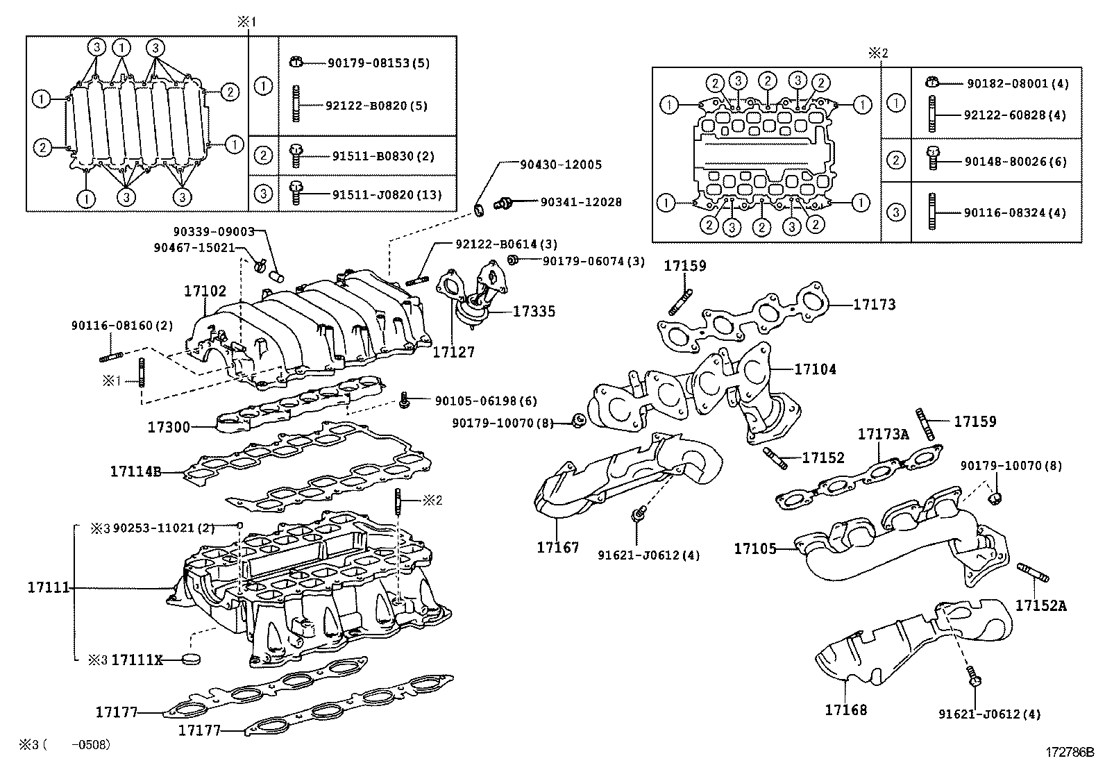 17102-50014 MANIFOLD SUB-ASSY, INTAKE, UPPER product image