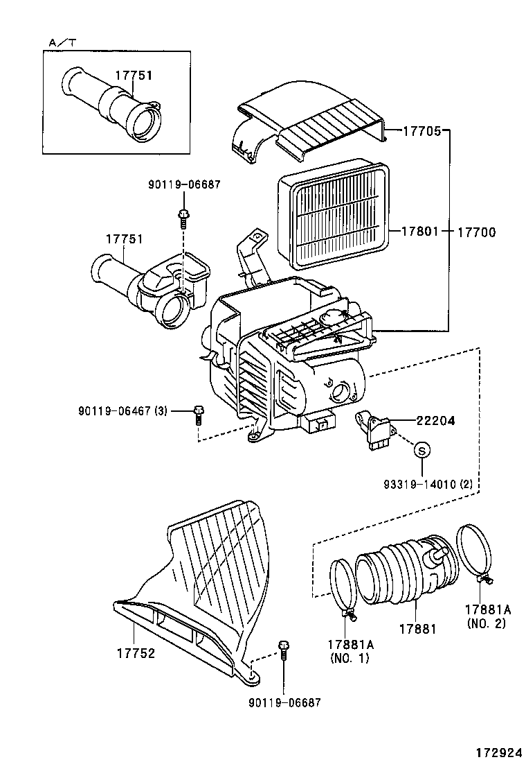 17705-74550 CAP SUB-ASSY, AIR CLEANER product image