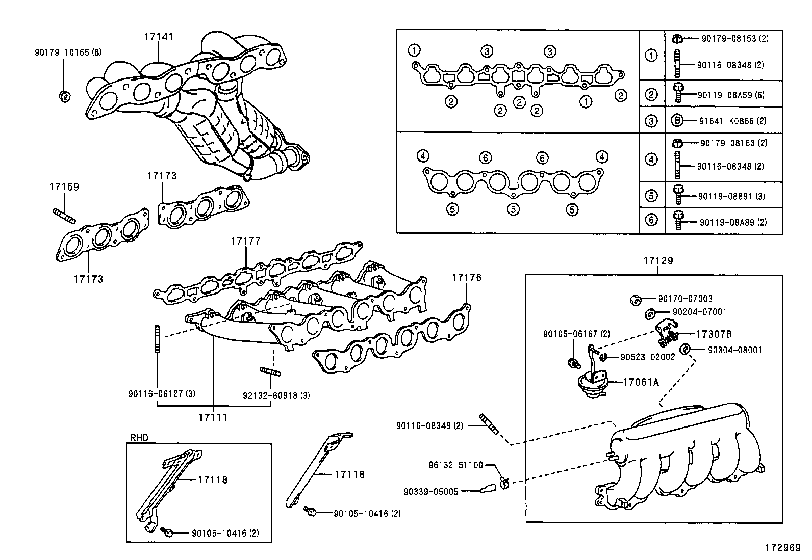 90126-10014 BOLT, STUD(FOR MANIFOLD TO CYLINDER HEAD) product image