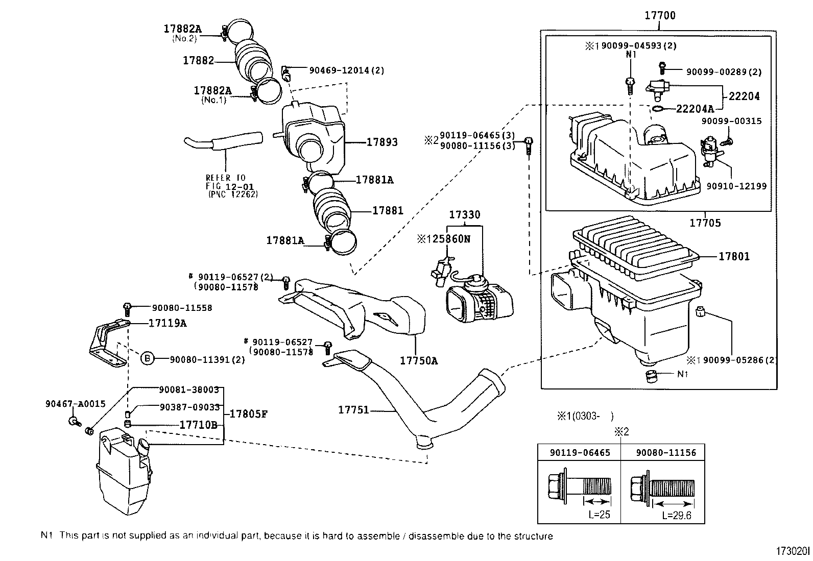 17801-0H010 ELEMENT SUB-ASSY, AIR CLEANER FILTER product image