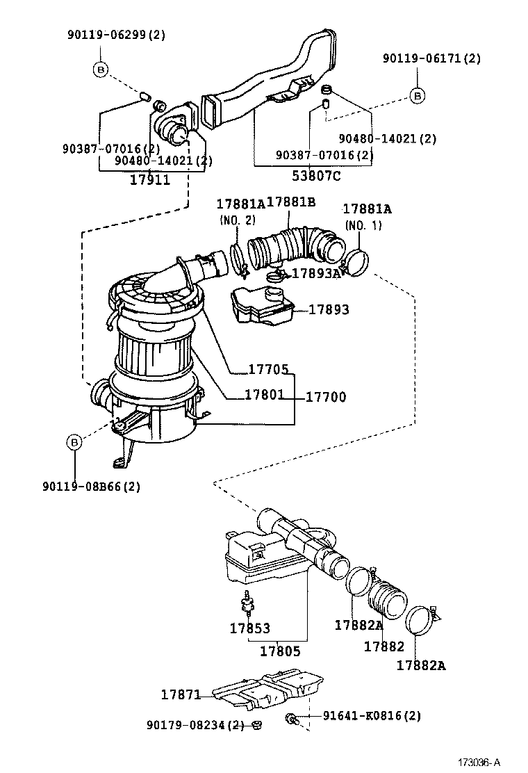 17705-54451 CAP SUB-ASSY, AIR CLEANER product image
