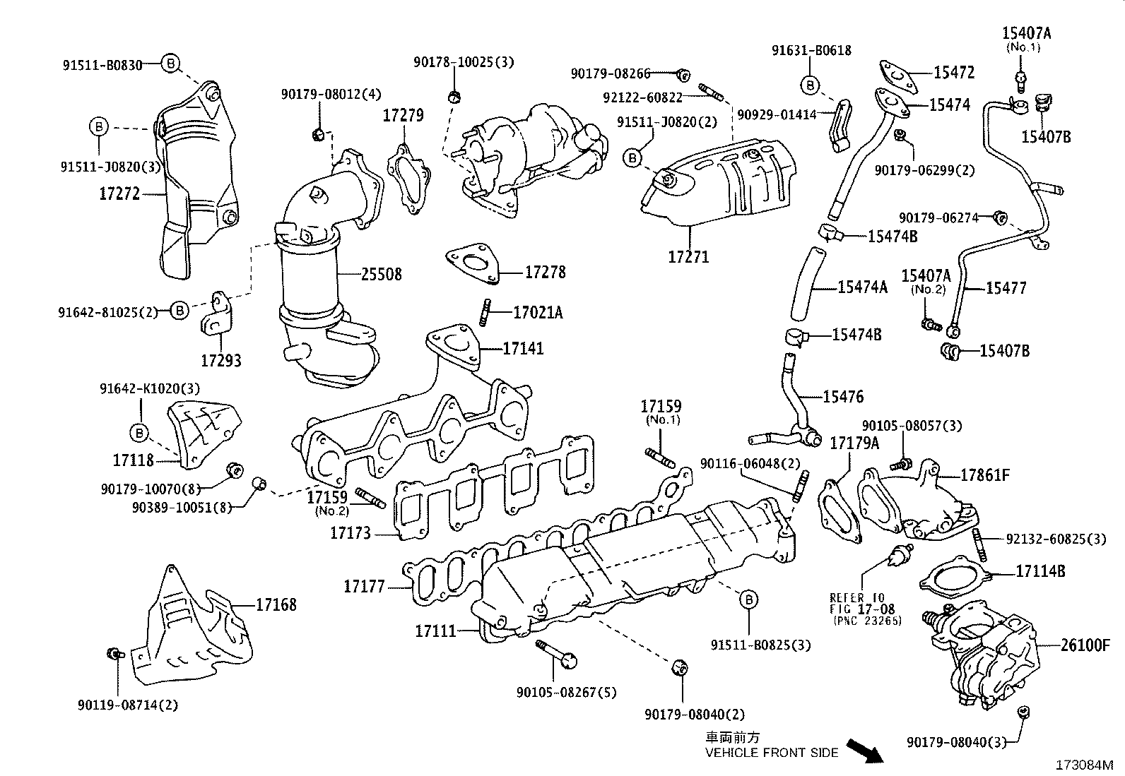 90126-08042 BOLT, STUD(FOR MANIFOLD TO CYLINDER HEAD) product image