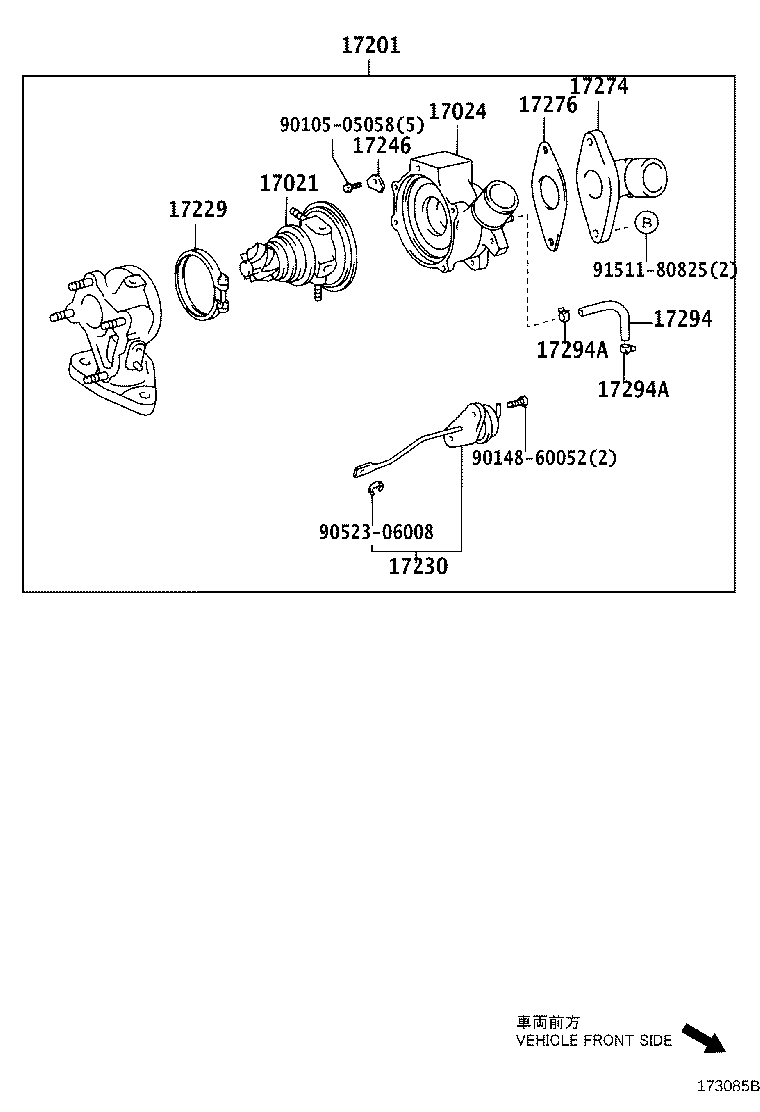 90126-08042 BOLT, STUD(FOR MANIFOLD TO CYLINDER HEAD) product image