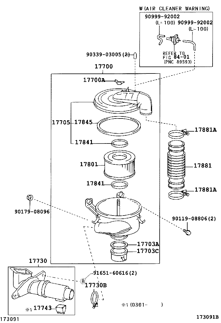 17705-66090 CAP SUB-ASSY, AIR CLEANER product image