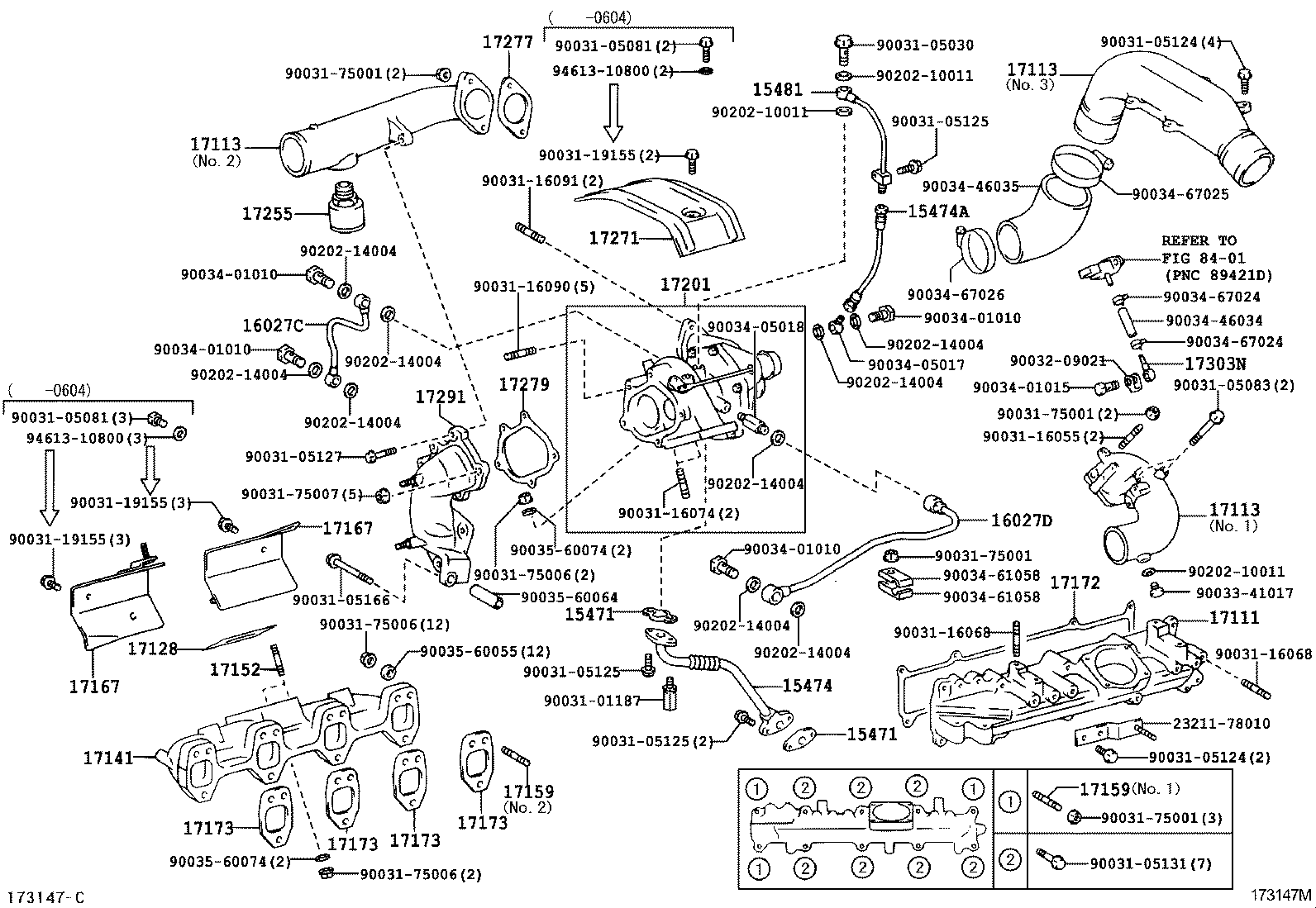 90201-12030 GASKET(FOR TURBO OIL INLET PIPE) product image