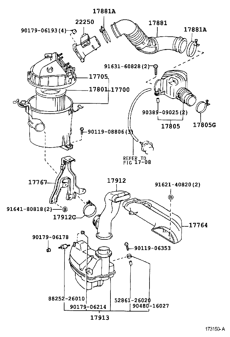 17700-54831 CLEANER ASSY, AIR product image