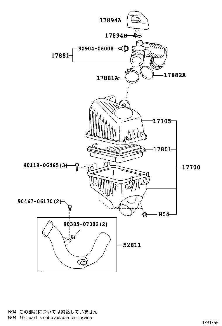 17705-28150 CAP SUB-ASSY, AIR CLEANER product image