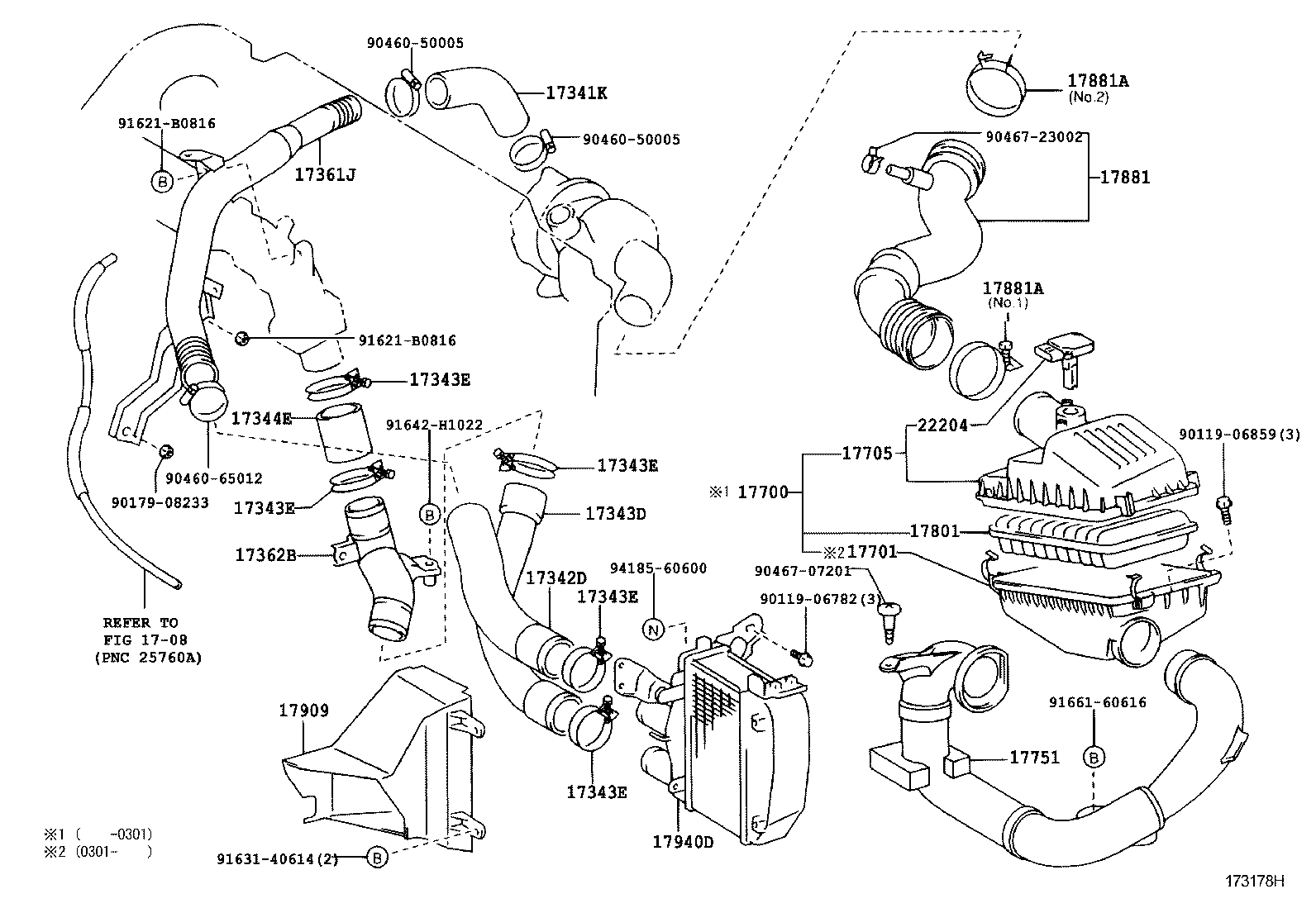 96111-10850 CLAMP(FOR AIR CLEANER HOSE, NO.1) product image