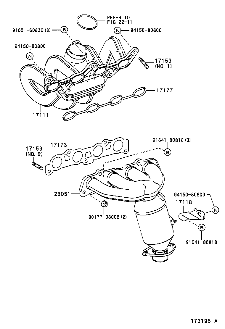 17167-21040 INSULATOR, EXHAUST MANIFOLD HEAT, NO.1 product image