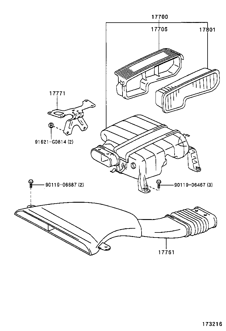 17705-74550 CAP SUB-ASSY, AIR CLEANER product image