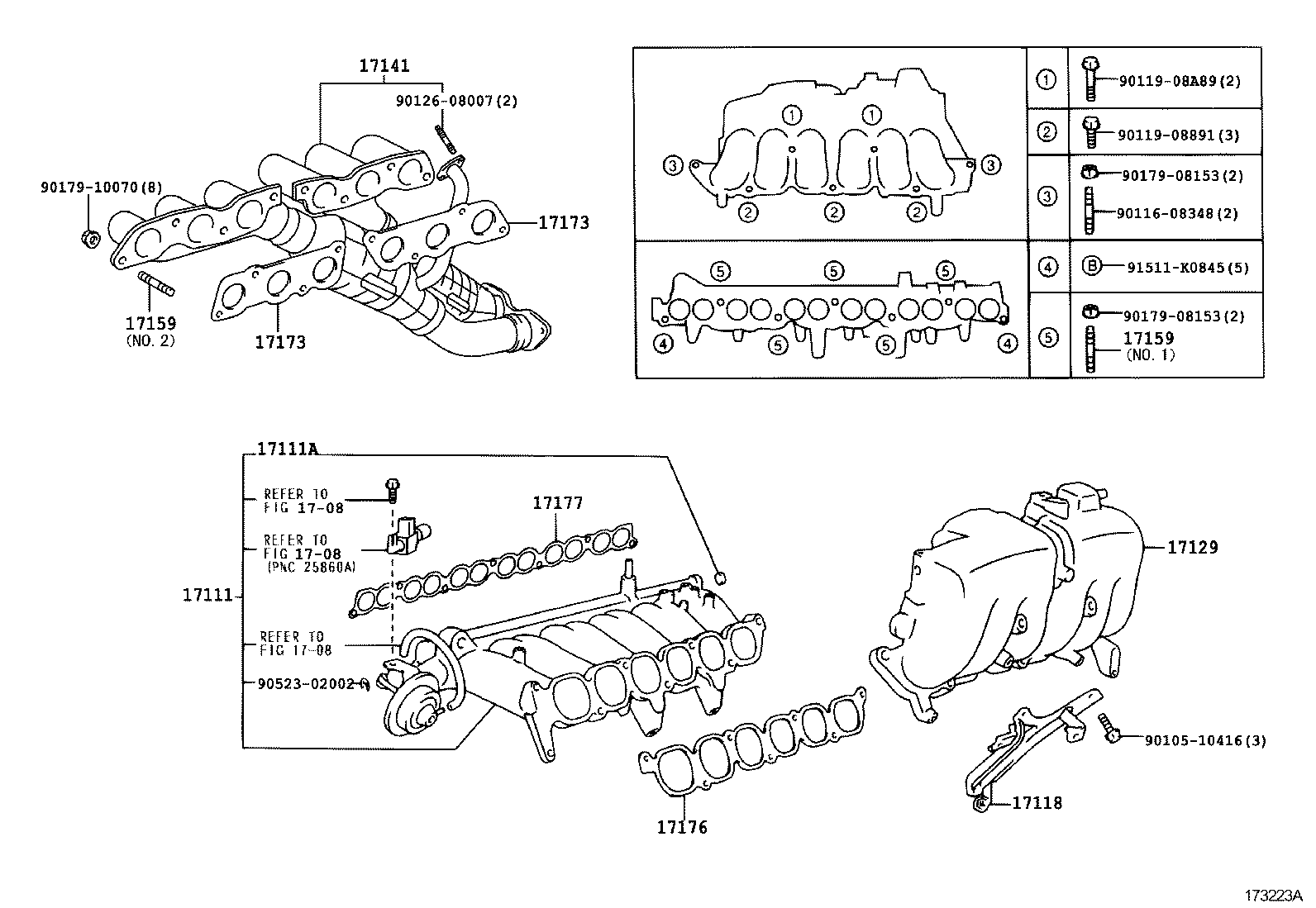 17140-46151 MANIFOLD, EXHAUST product image
