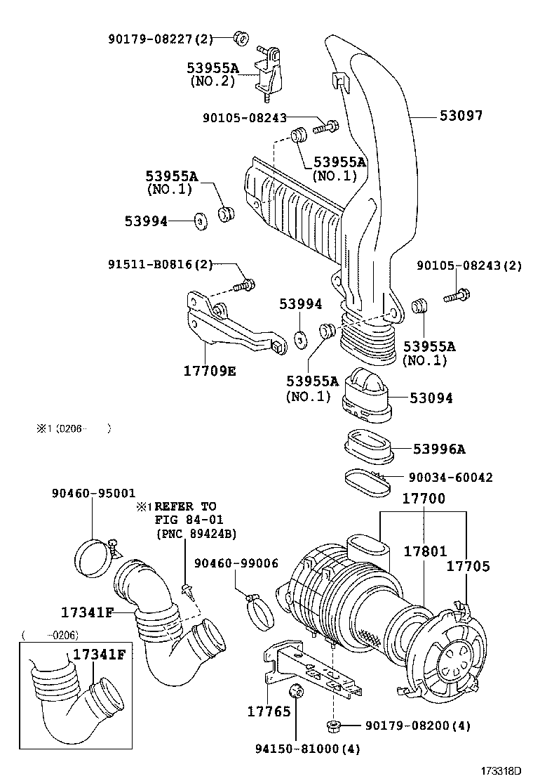 17341-78210 HOSE, AIR, NO.2 product image