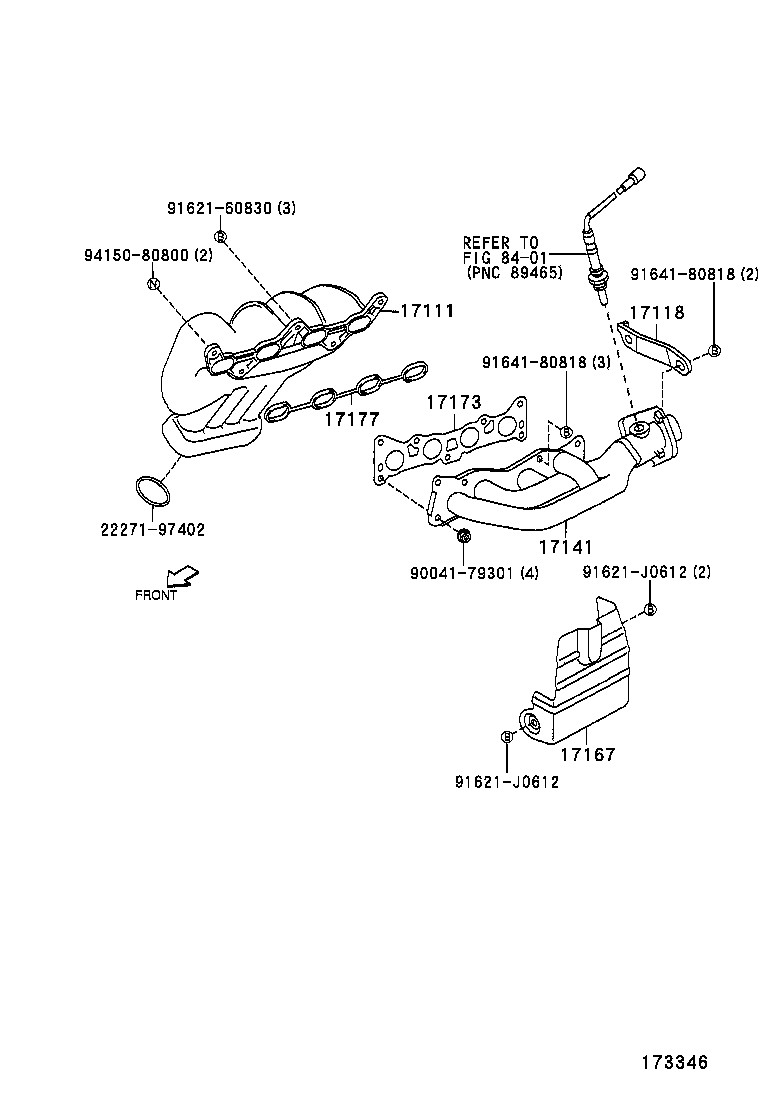 17141-97403 MANIFOLD, EXHAUST product image