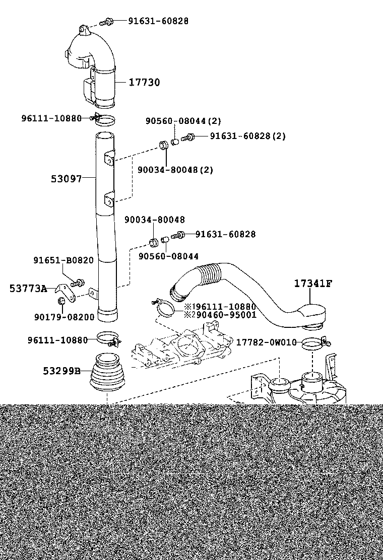 17115-58040 PIPE, INTAKE, NO.2 product image