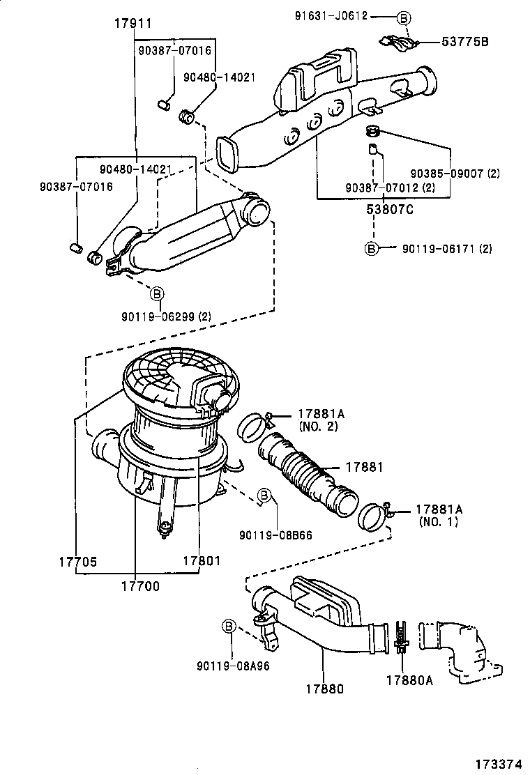 17705-54451 CAP SUB-ASSY, AIR CLEANER product image