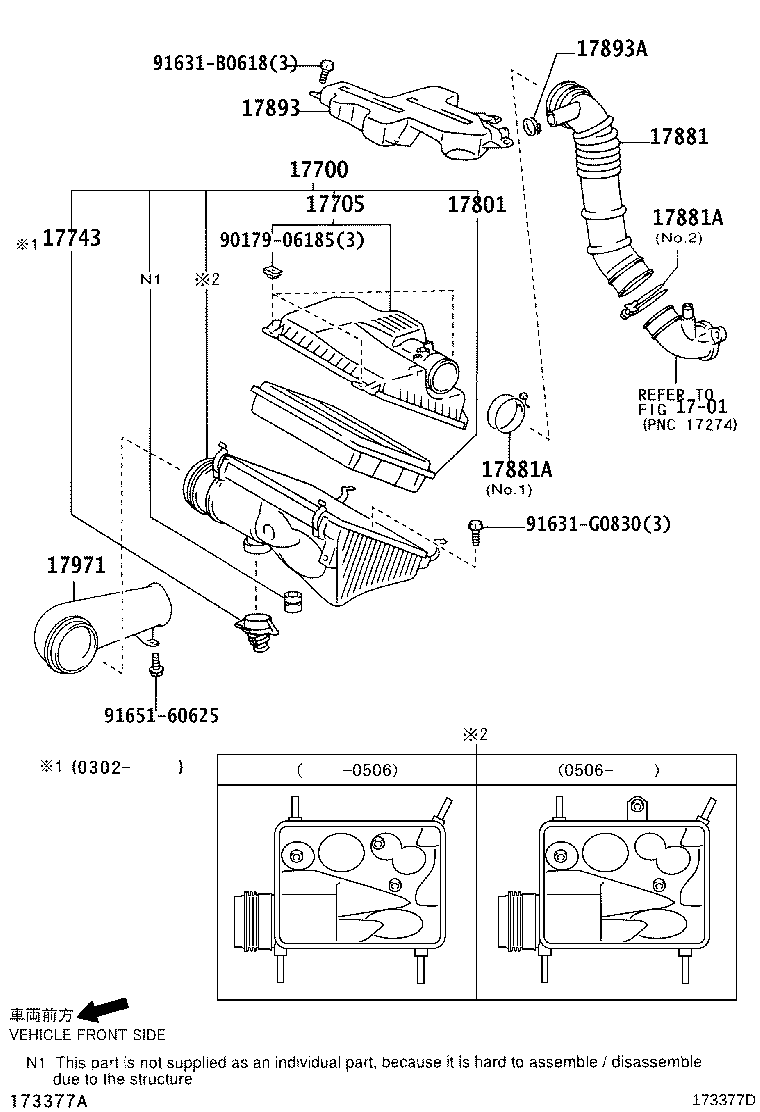 17705-75280 CAP SUB-ASSY, AIR CLEANER product image