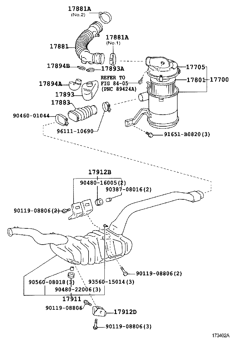 17705-64320 CAP SUB-ASSY, AIR CLEANER product image