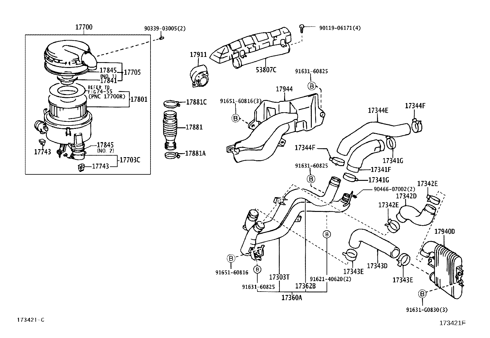17344-17014 HOSE, AIR, NO.4 product image