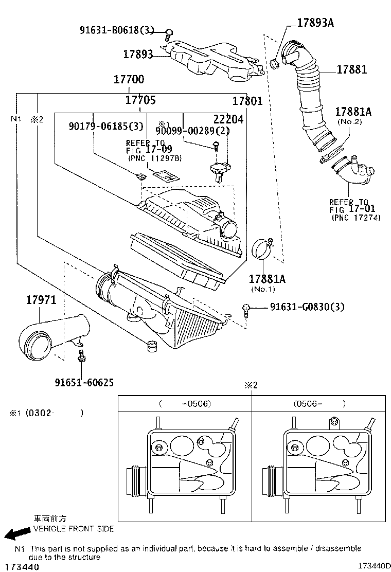 96111-30830 CLAMP(FOR AIR CLEANER HOSE, NO.1) product image