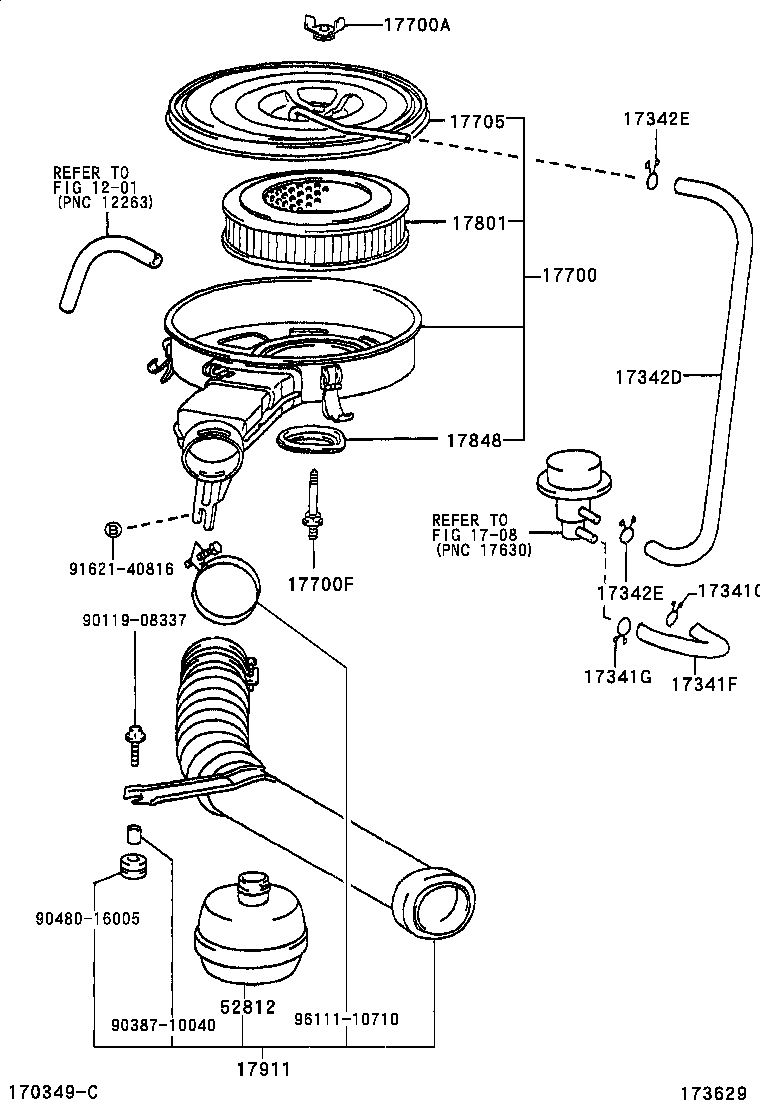 17705-54380 CAP SUB-ASSY, AIR CLEANER product image