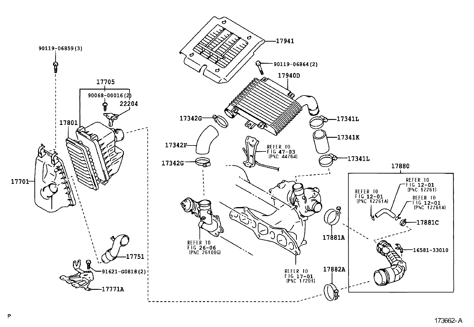 17752-0J010 INLET, AIR CLEANER, NO.2 product image