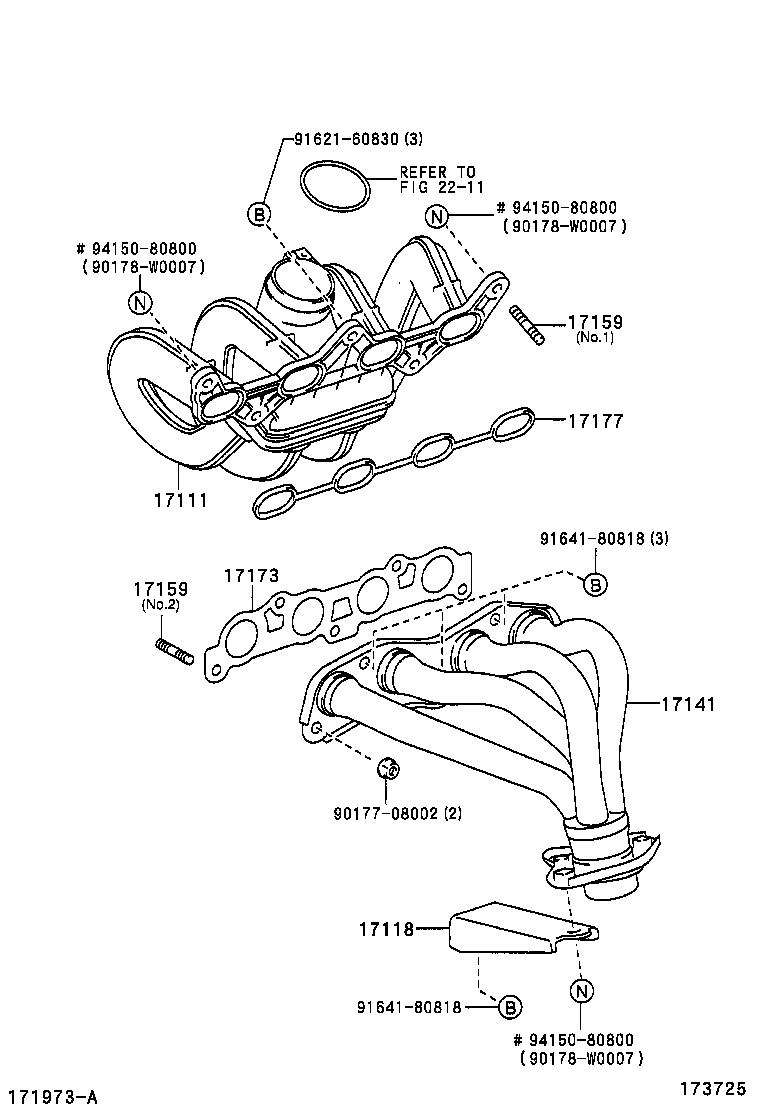 90126-08037 BOLT, STUD(FOR MANIFOLD TO CYLINDER HEAD) product image