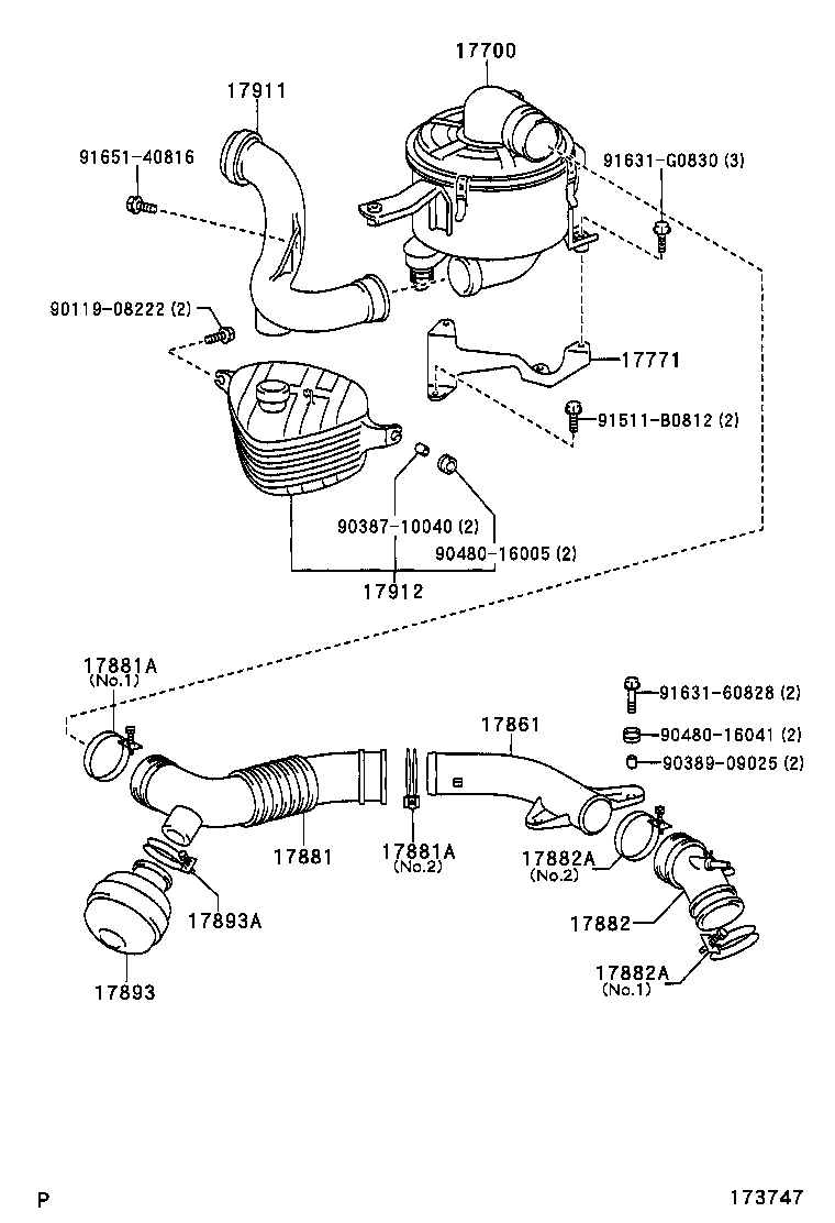 17705-54380 CAP SUB-ASSY, AIR CLEANER product image