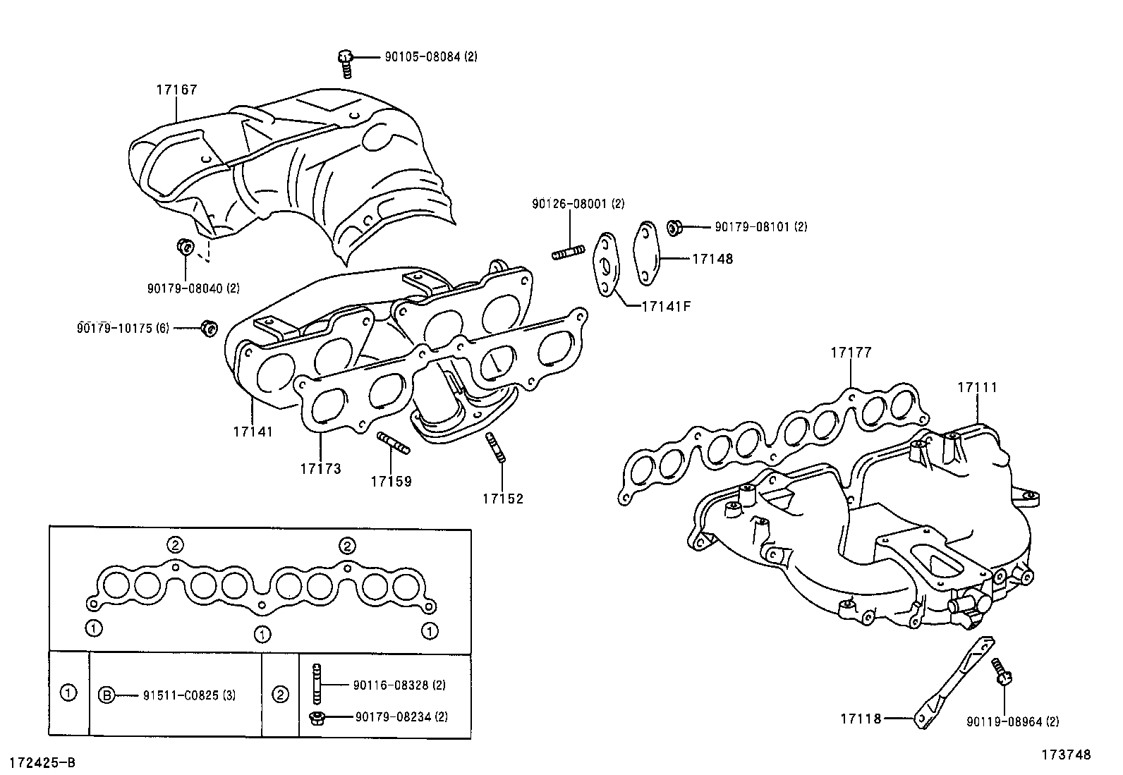 90031-16099 BOLT, STUD(FOR MANIFOLD TO CYLINDER HEAD) product image