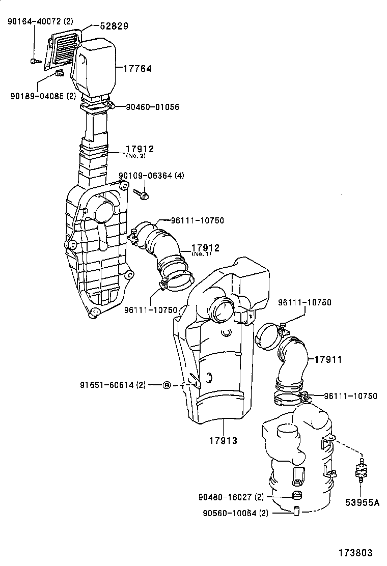 17302-67010 HOSE SUB-ASSY, AIR product image