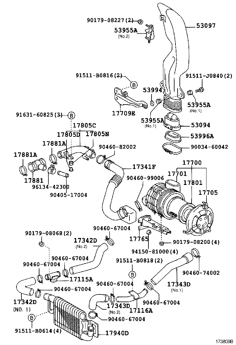17030-78271 HOSE, AIR, NO.1 product image