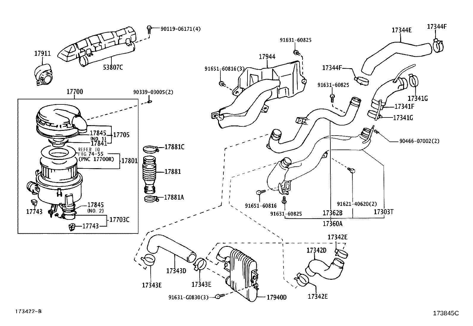 17344-17014 HOSE, AIR, NO.4 product image