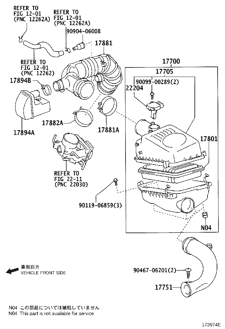 17700-28331 CLEANER ASSY, AIR product image