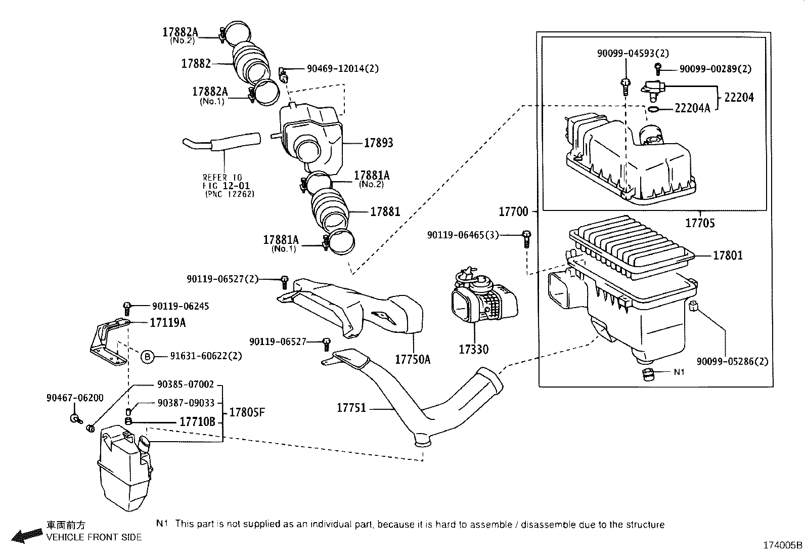 17700-20180 CLEANER ASSY, AIR product image
