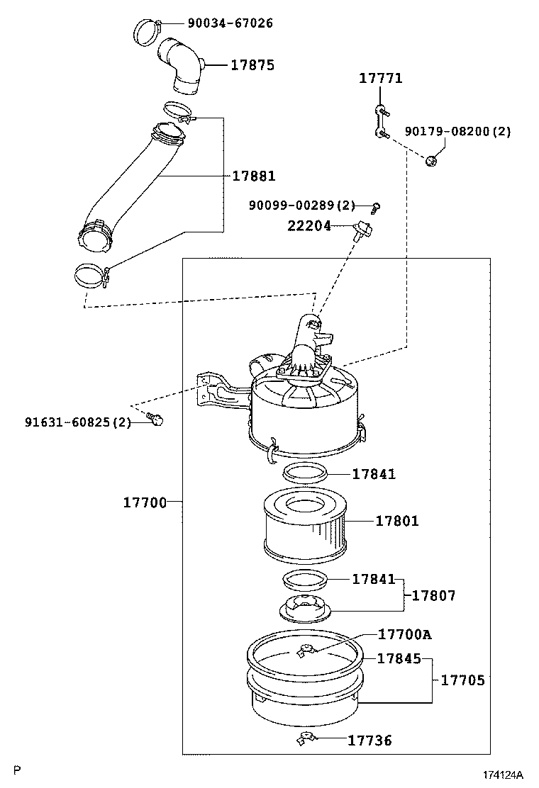 17115-78051 PIPE, INTAKE, NO.2 product image