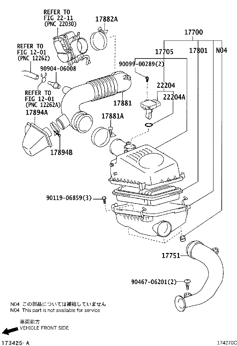 17700-37270 CLEANER ASSY, AIR product image