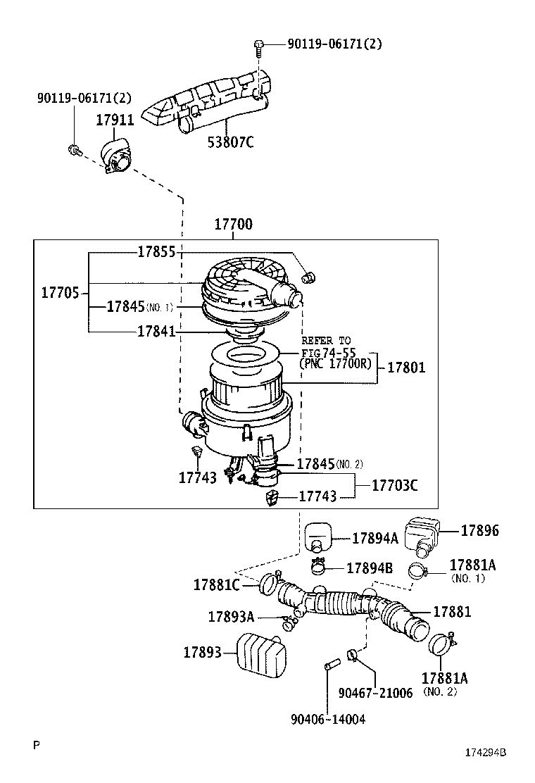 17700-50180 CLEANER ASSY, AIR product image