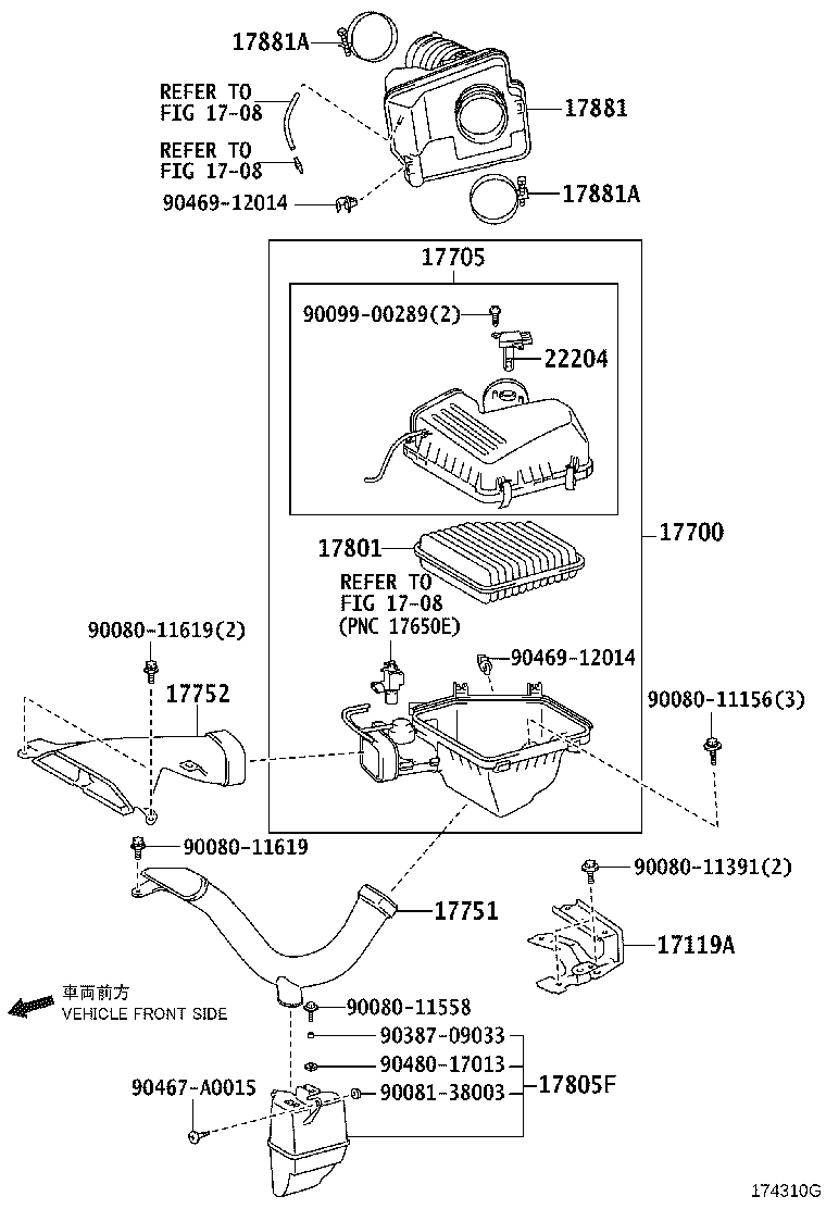 17705-AD014 CAP SUB-ASSY, AIR CLEANER product image
