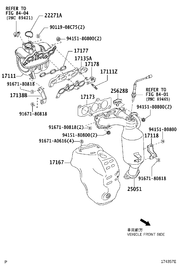 17104-21030 MANIFOLD, EXHAUST product image