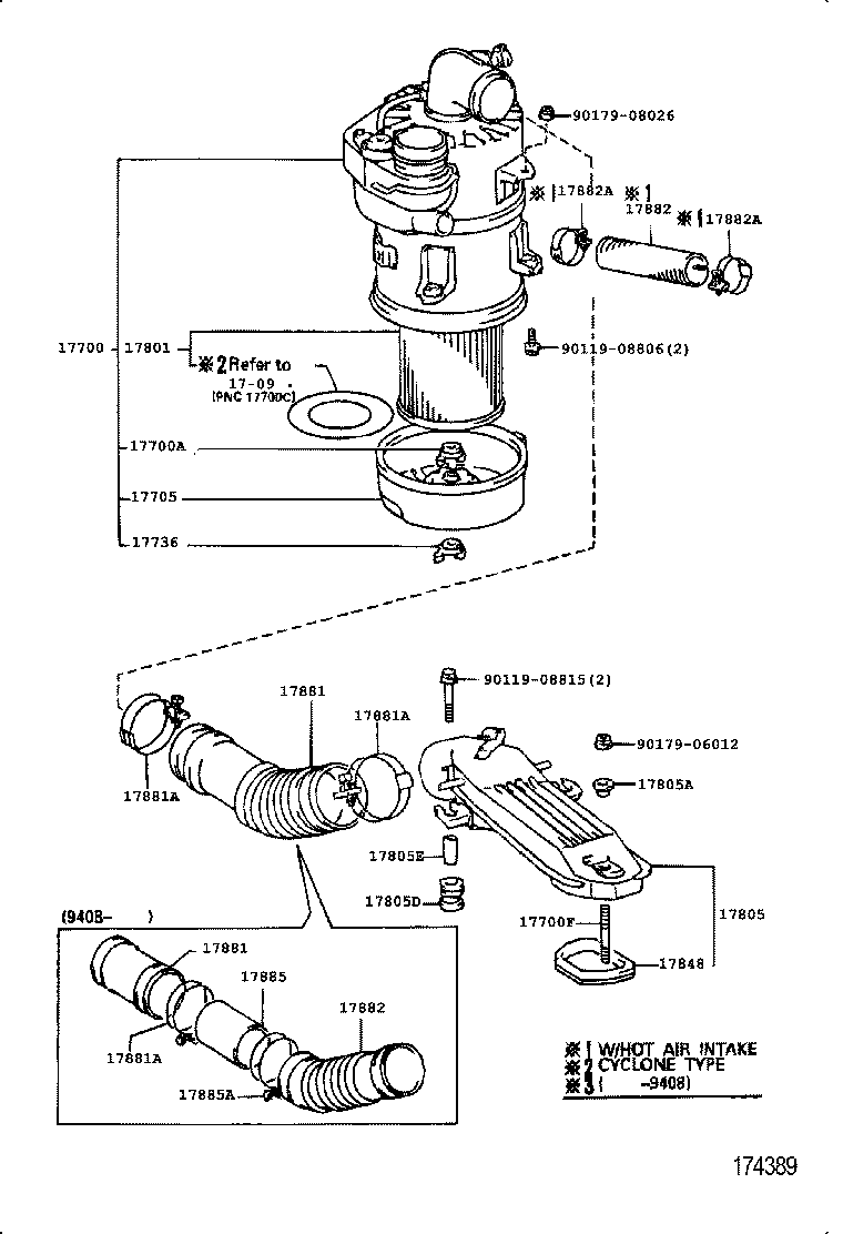 17705-75010 CAP SUB-ASSY, AIR CLEANER product image