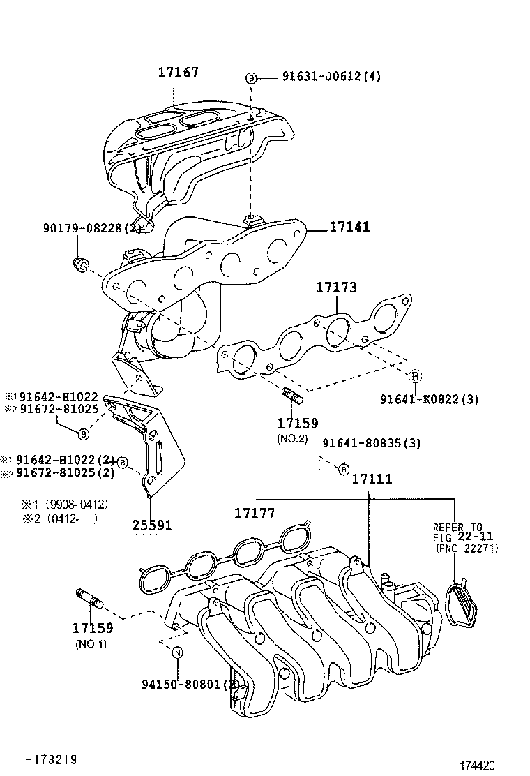 90126-08037 BOLT, STUD(FOR MANIFOLD TO CYLINDER HEAD) product image