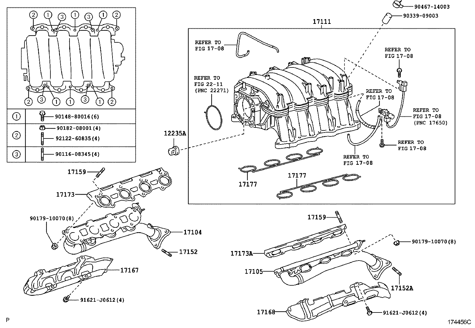 17102-50021 MANIFOLD SUB-ASSY, INTAKE, UPPER product image