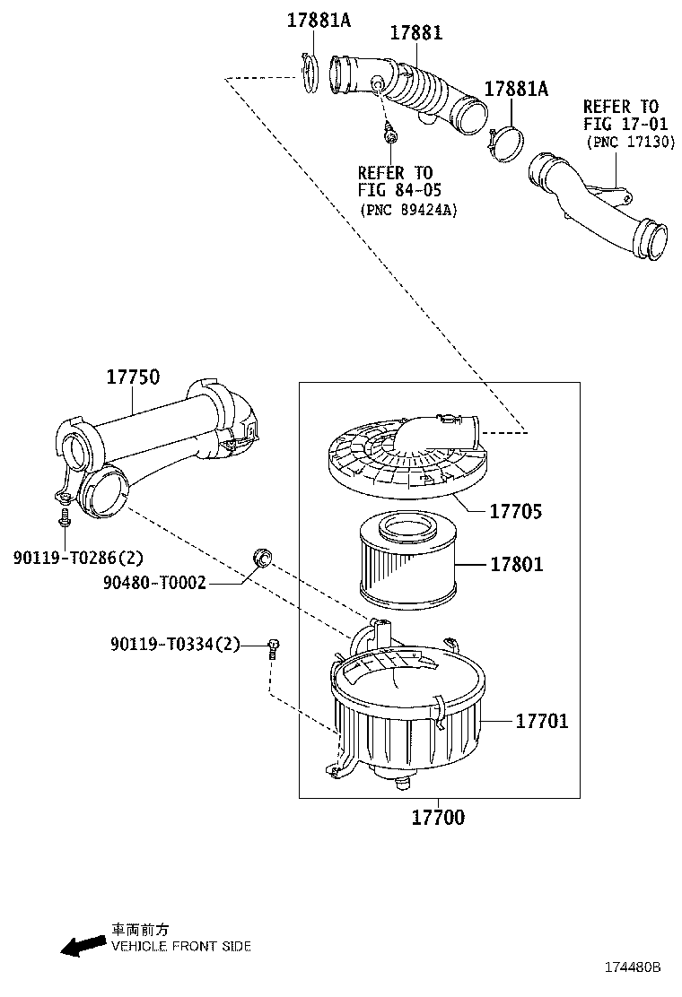 17700-0L082 CLEANER ASSY, AIR product image