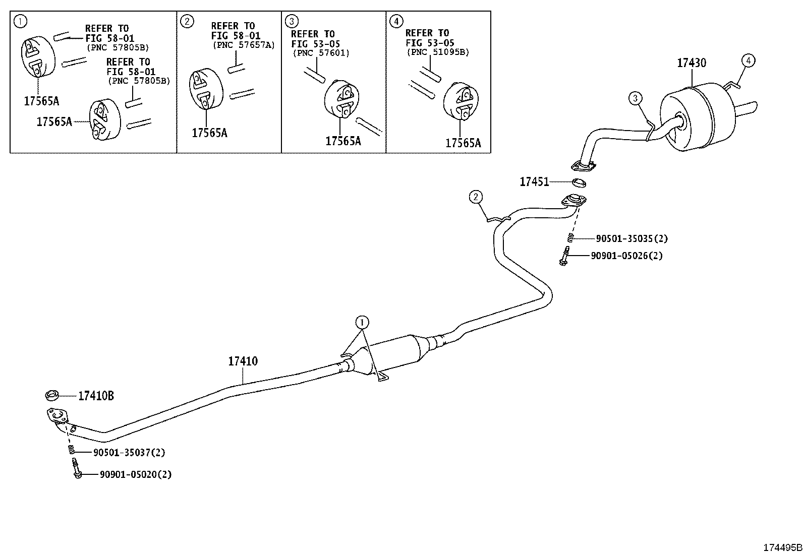 17451-28040 GASKET, EXHAUST PIPE product image