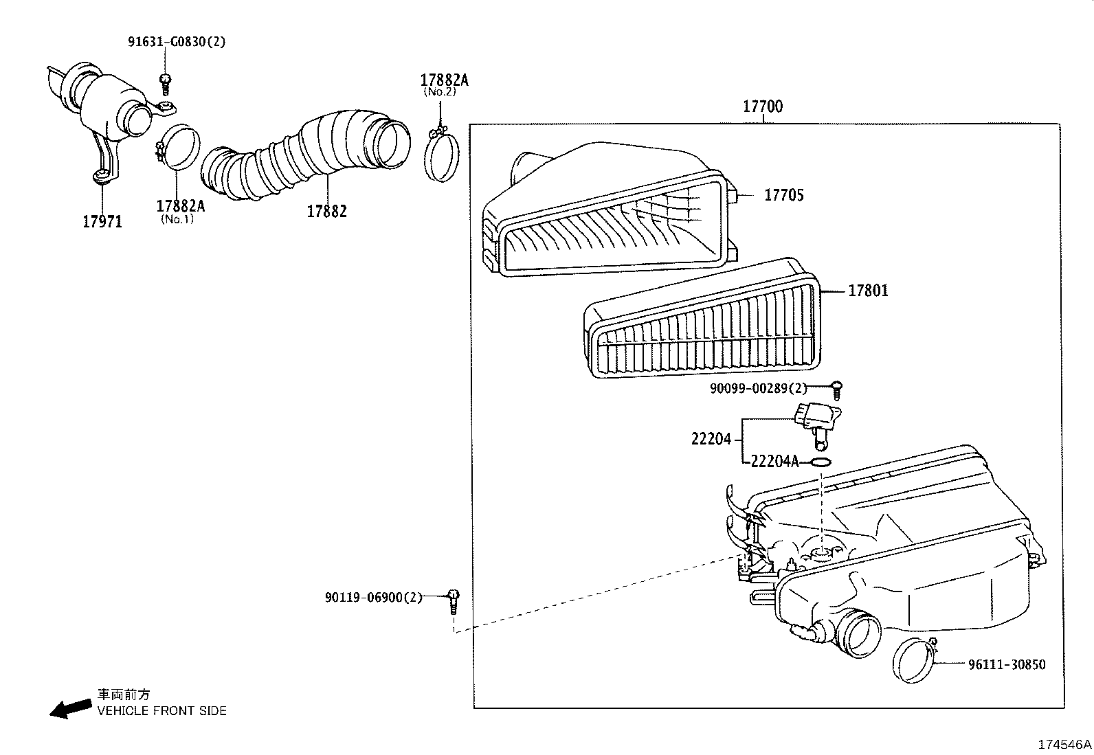 17700-75401 CLEANER ASSY, AIR product image