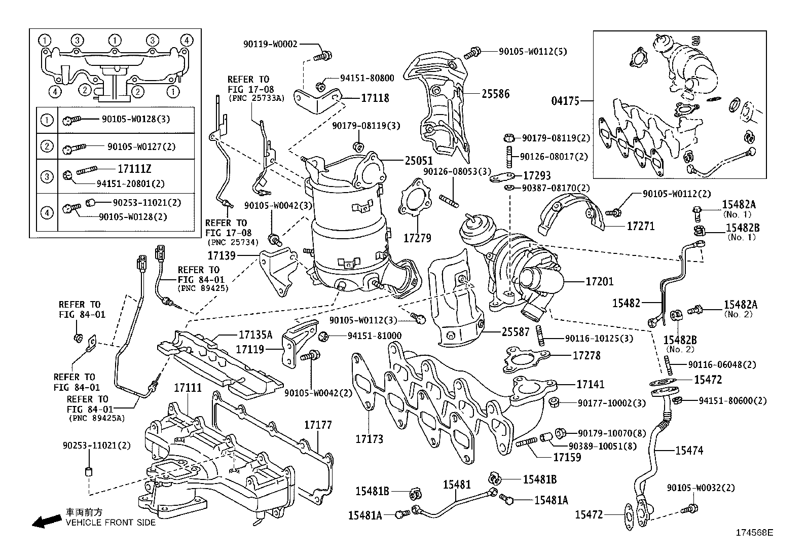 15472-0R010 GASKET, TURBO OIL OUTLET, NO.1 product image