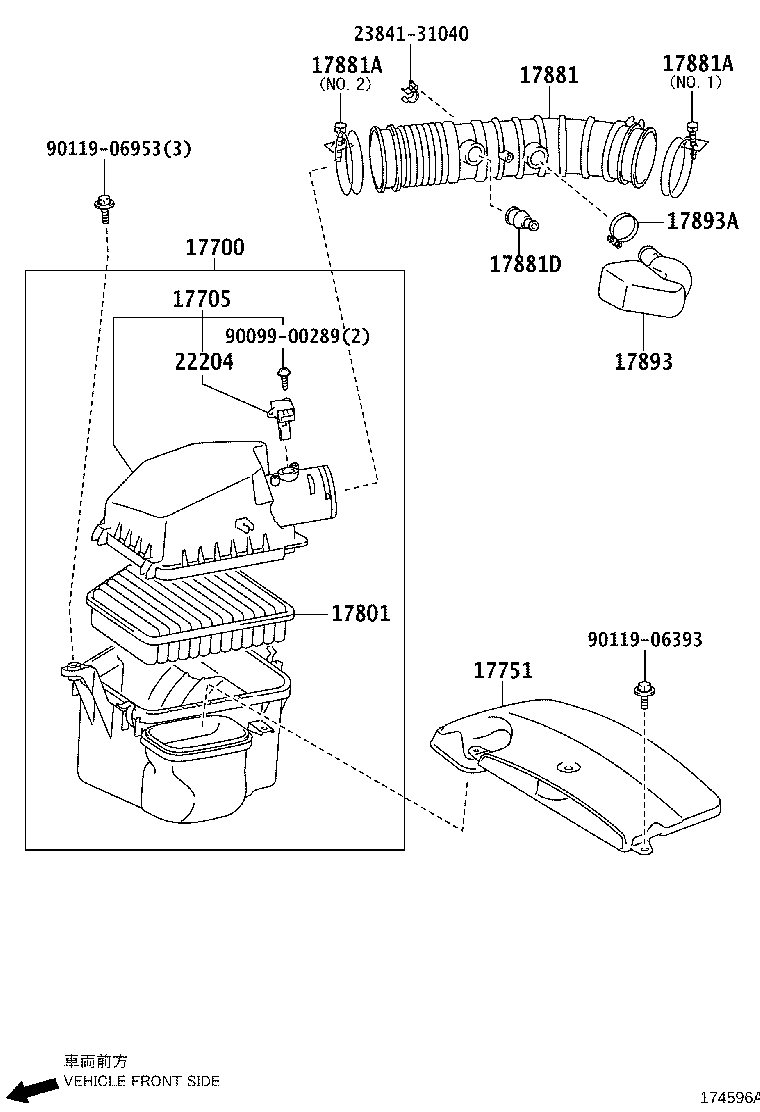 17705-50180 CAP SUB-ASSY, AIR CLEANER product image