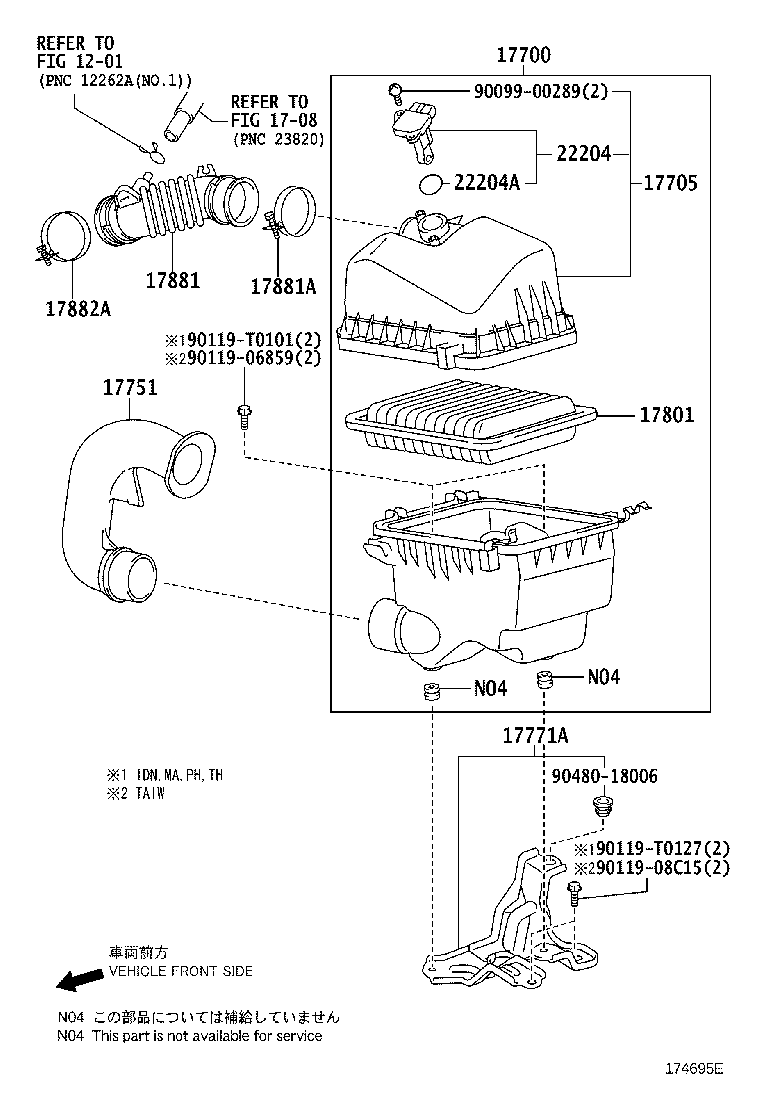 17705-0M030 CAP SUB-ASSY, AIR CLEANER product image