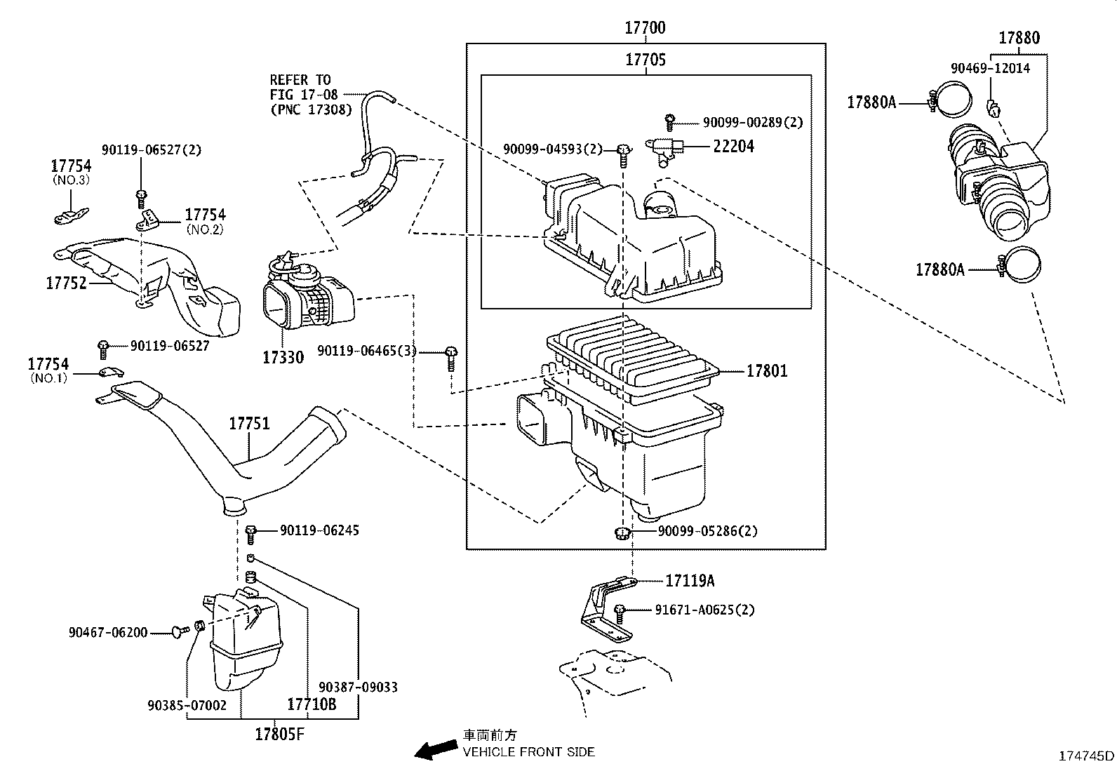 17705-20180 CAP SUB-ASSY, AIR CLEANER product image